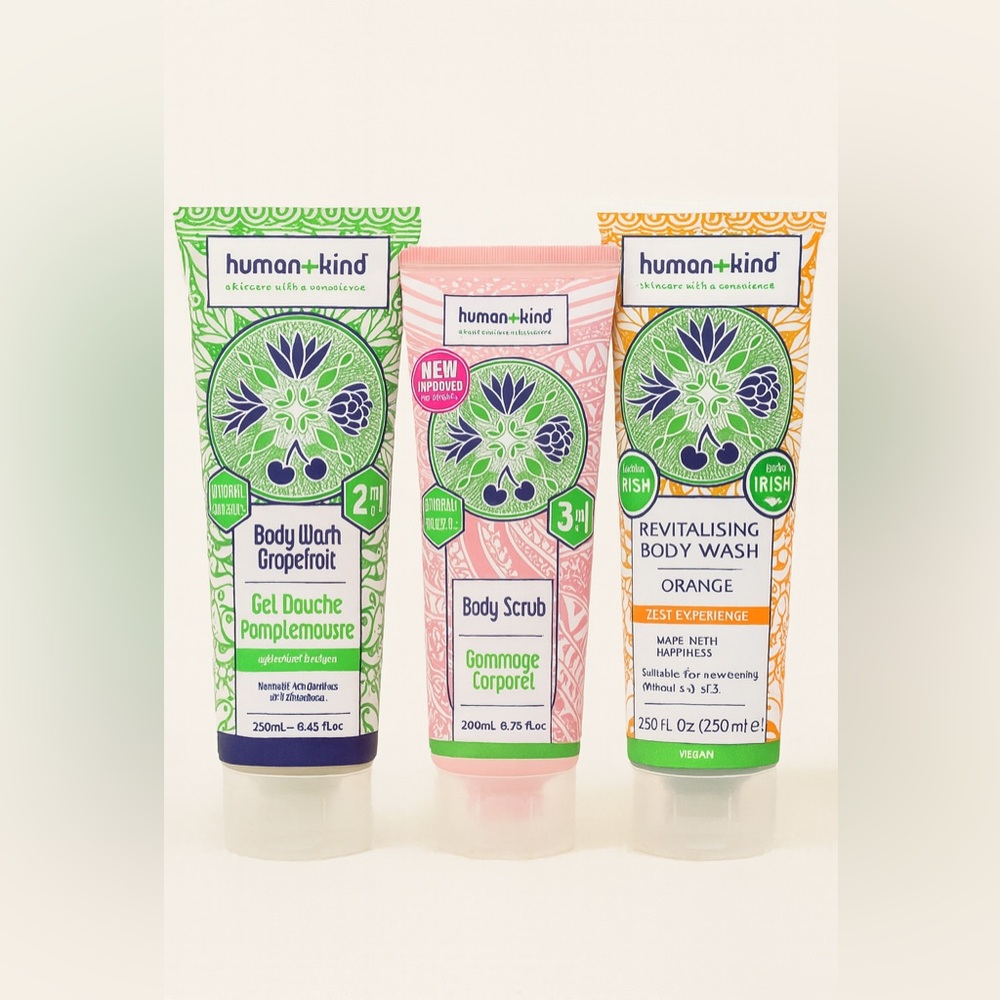 Humankind Body Wash Set - Green, Pink, Orange